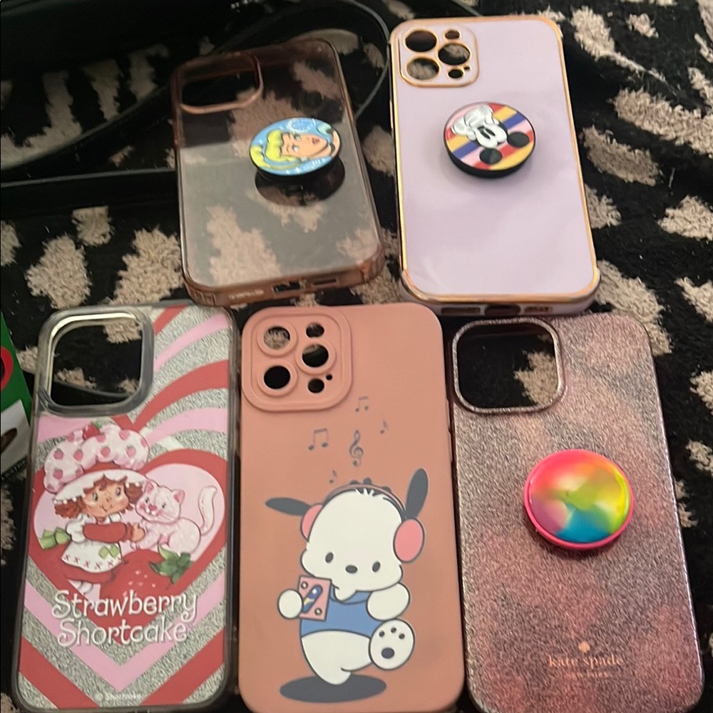Kate Spade Pink and Gold Phone Case